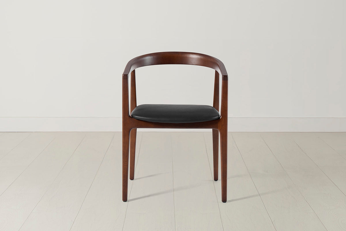 Dining Chair 01 (set of 2), Walnut / Black