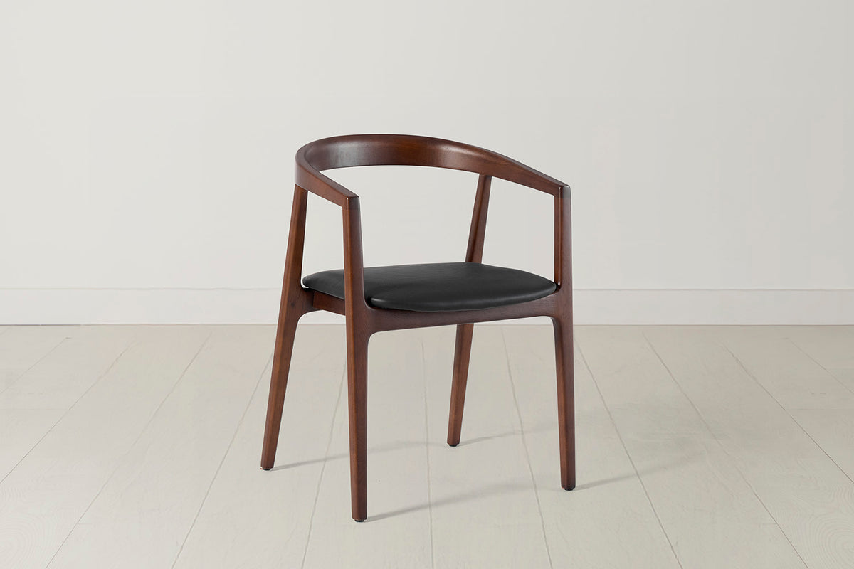 Dining Chair 01 (set of 2), Walnut / Black