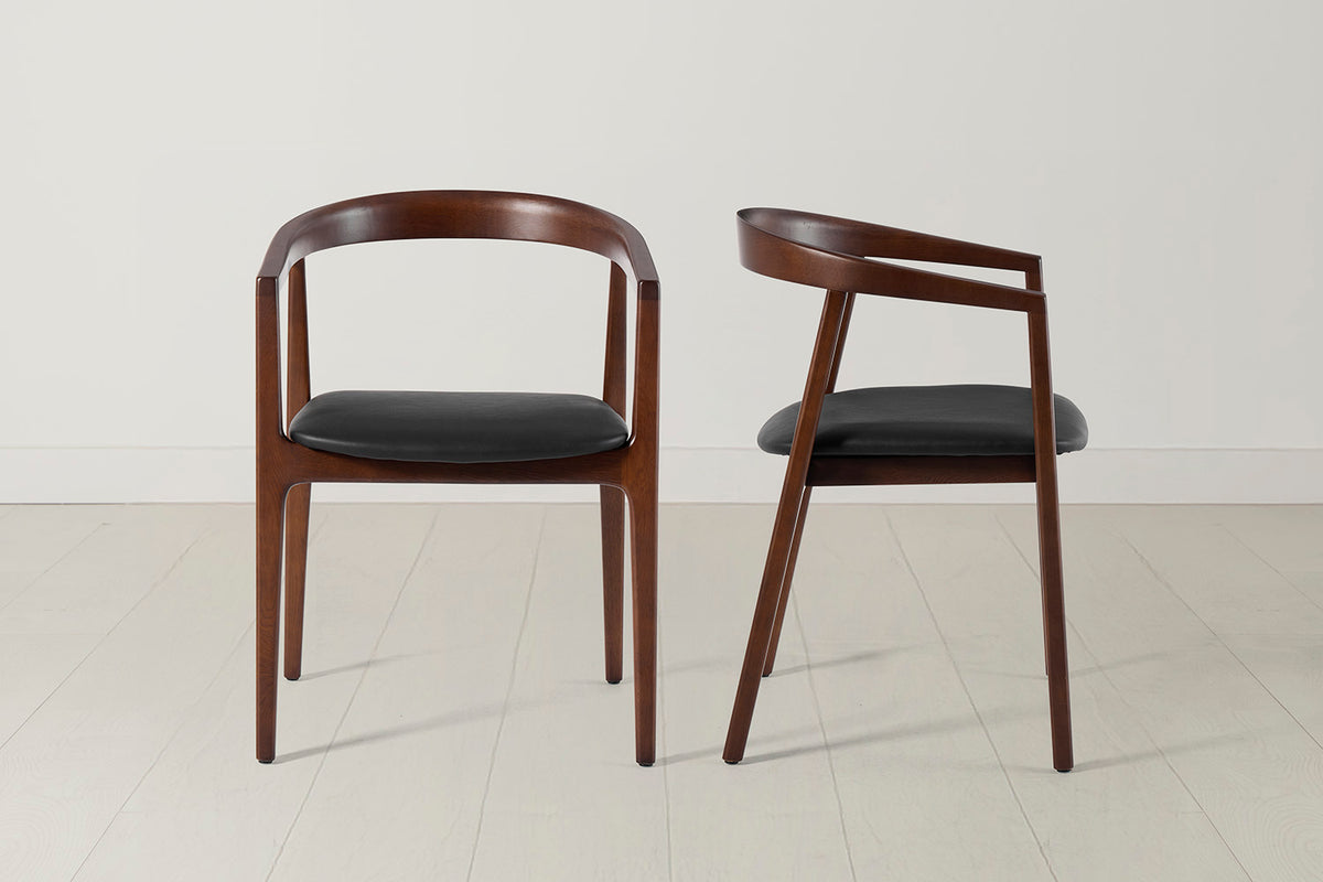 Dining Chair 01 (set of 2), Walnut / Black
