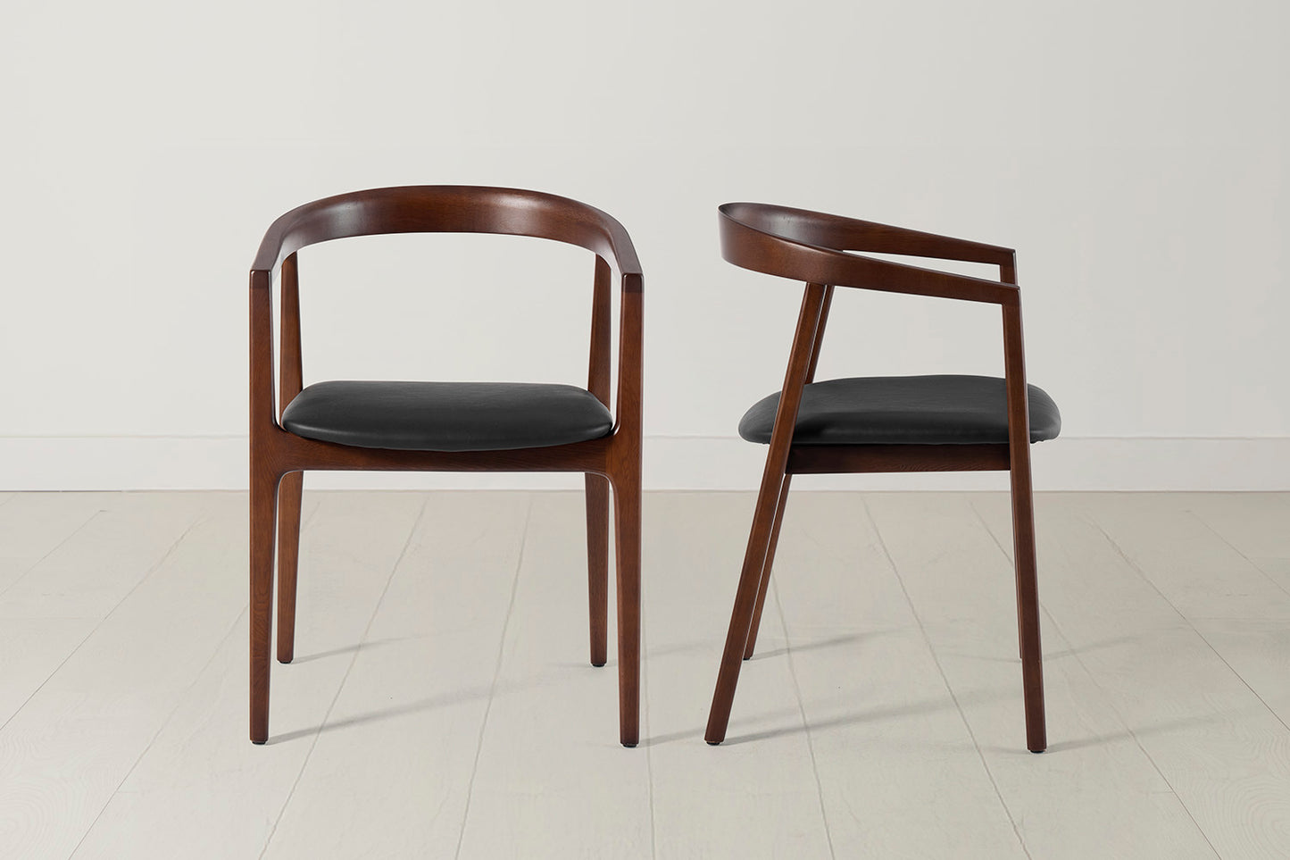 Dining Chair 01 (set of 2), Walnut / Black