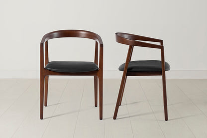 Dining Chair 01 (set of 2), Walnut / Black