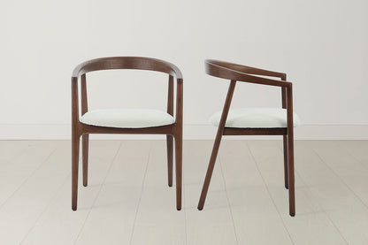 Dining Chair 01 (set of 2), Walnut / Ivory