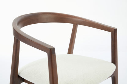 Dining Chair 01 (set of 2), Walnut / Ivory