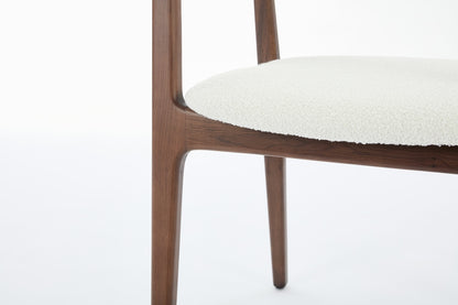 Dining Chair 01 (set of 2), Walnut / Ivory