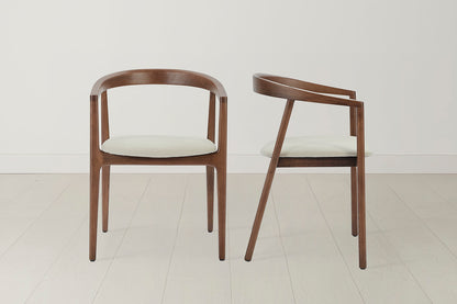 Dining Chair 01 (set of 2), Walnut / Oatmeal