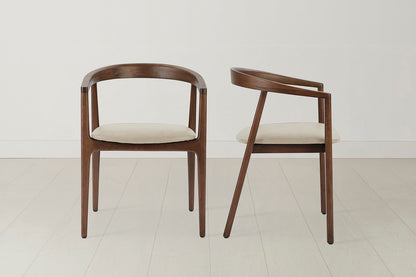 Dining Chair 01 (set of 2), Walnut / Oyster