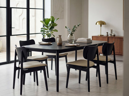 Dining Chair 02 (set of 2), Black / Oyster