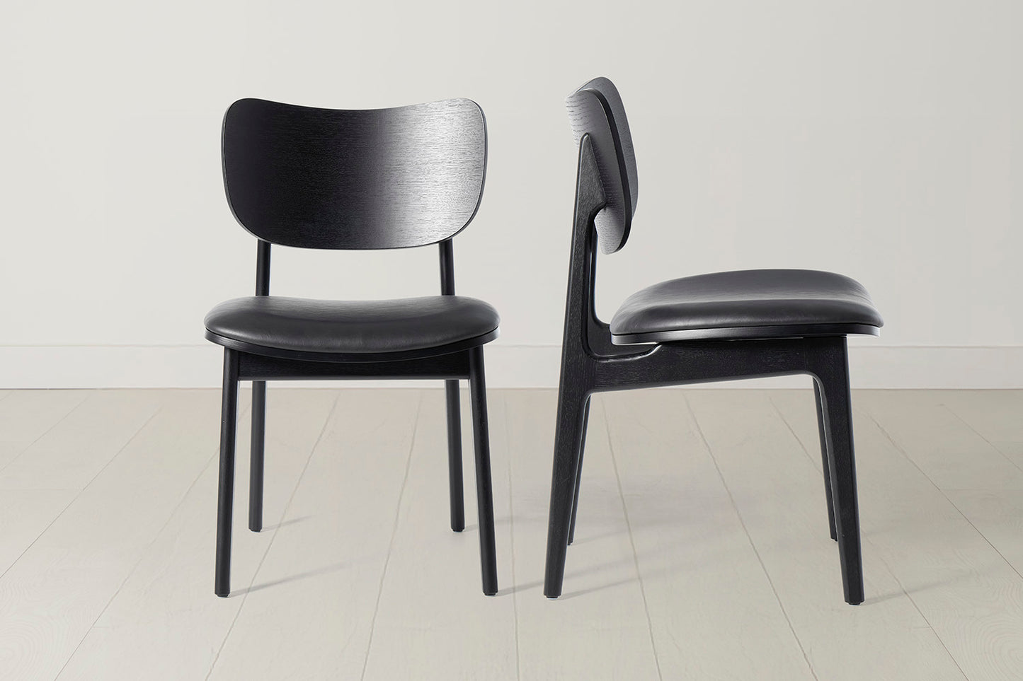 Dining Chair 02 (set of 2), Black / Black