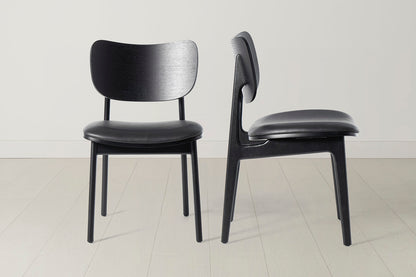 Dining Chair 02 (set of 2), Black / Black