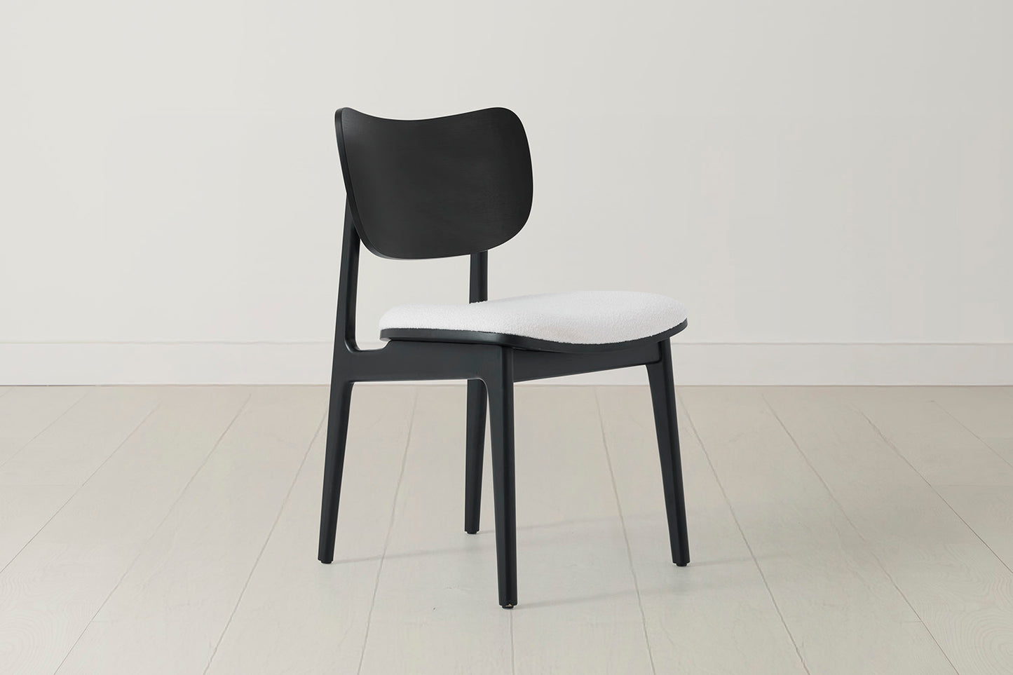 Dining Chair 02 (set of 2), Black / Ivory