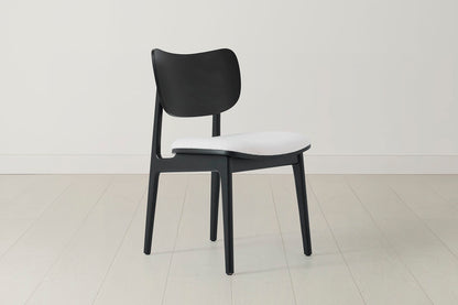 Dining Chair 02 (set of 2), Black / Ivory