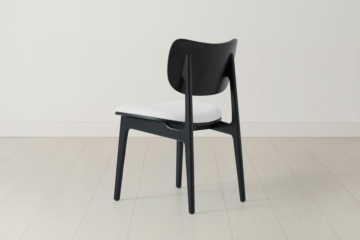 Dining Chair 02 (set of 2), Black / Ivory