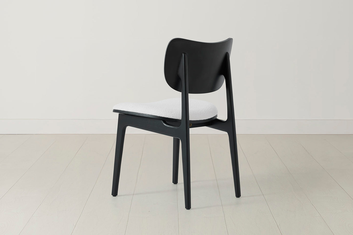 Dining Chair 02 (set of 2), Black / Ivory