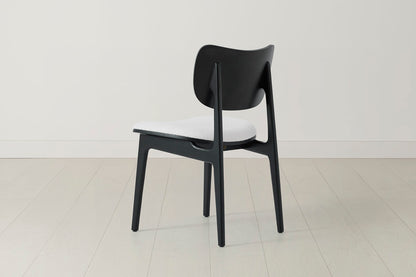 Dining Chair 02 (set of 2), Black / Ivory