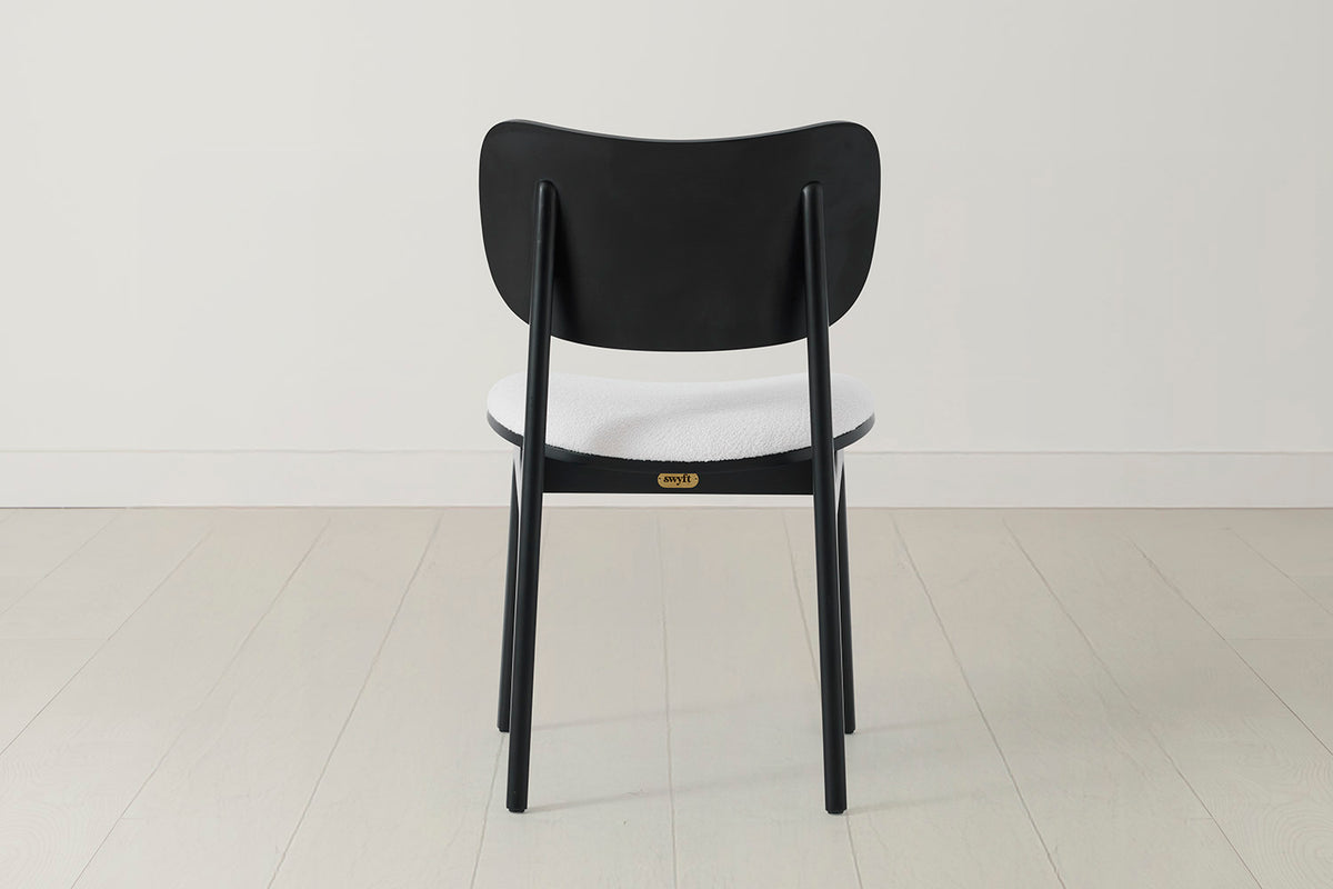 Dining Chair 02 (set of 2), Black / Ivory