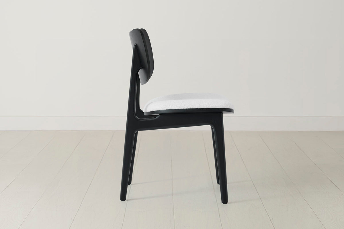 Dining Chair 02 (set of 2), Black / Ivory