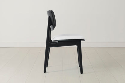 Dining Chair 02 (set of 2), Black / Ivory