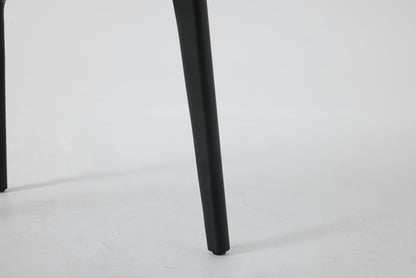 Dining Chair 02 (set of 2), Black / Ivory