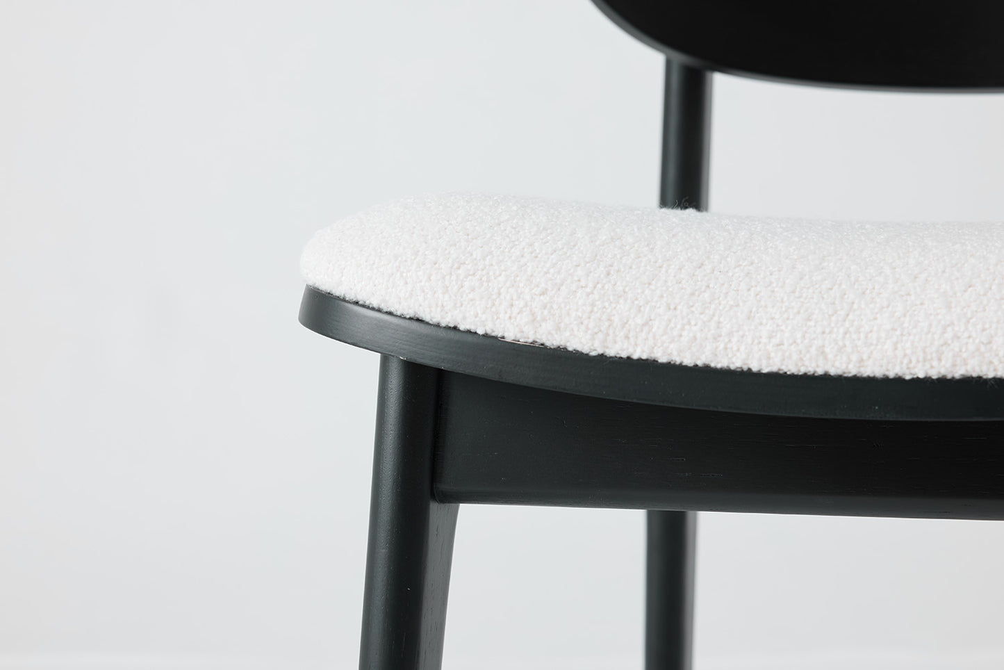 Dining Chair 02 (set of 2), Black / Ivory