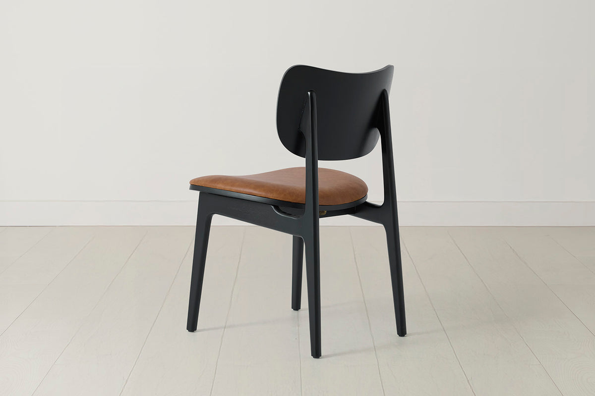 Dining Chair 02 (set of 2), Black / Maple