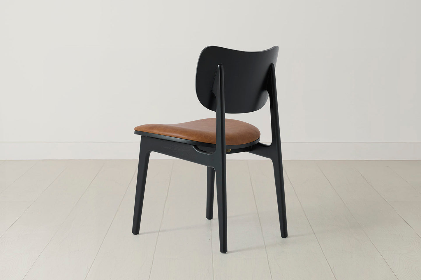 Dining Chair 02 (set of 2), Black / Maple