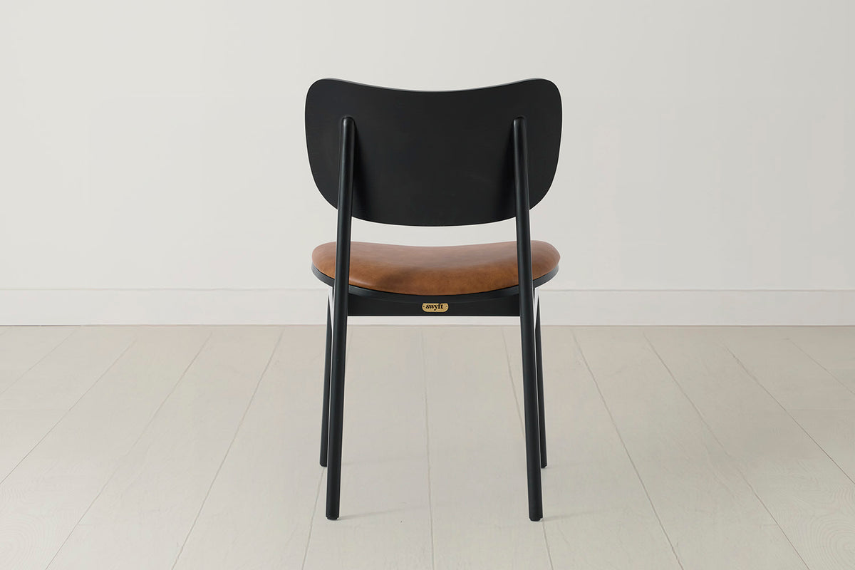 Dining Chair 02 (set of 2), Black / Maple