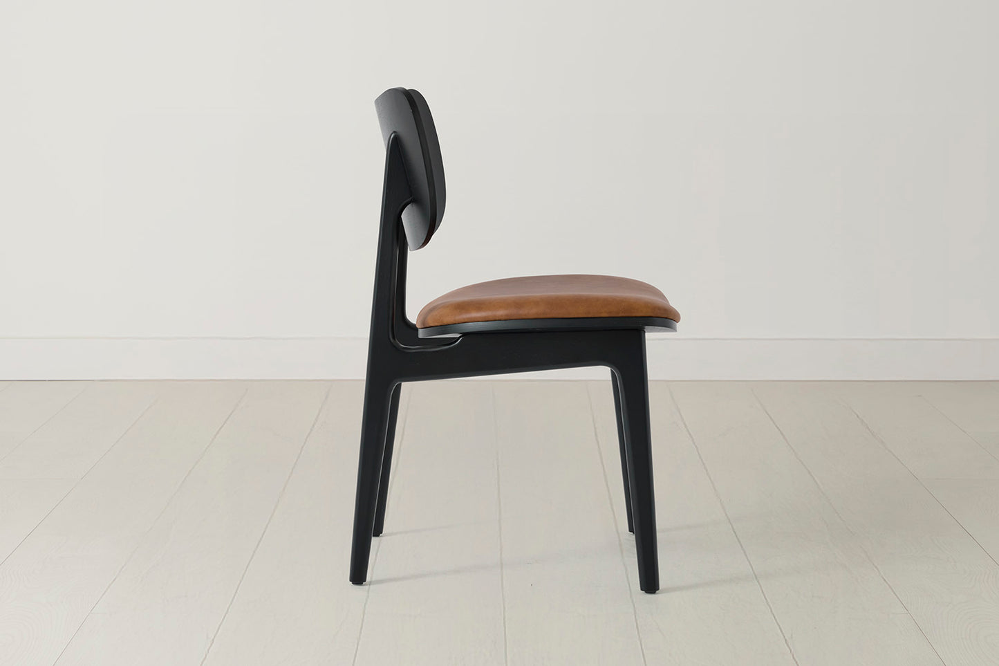 Dining Chair 02 (set of 2), Black / Maple