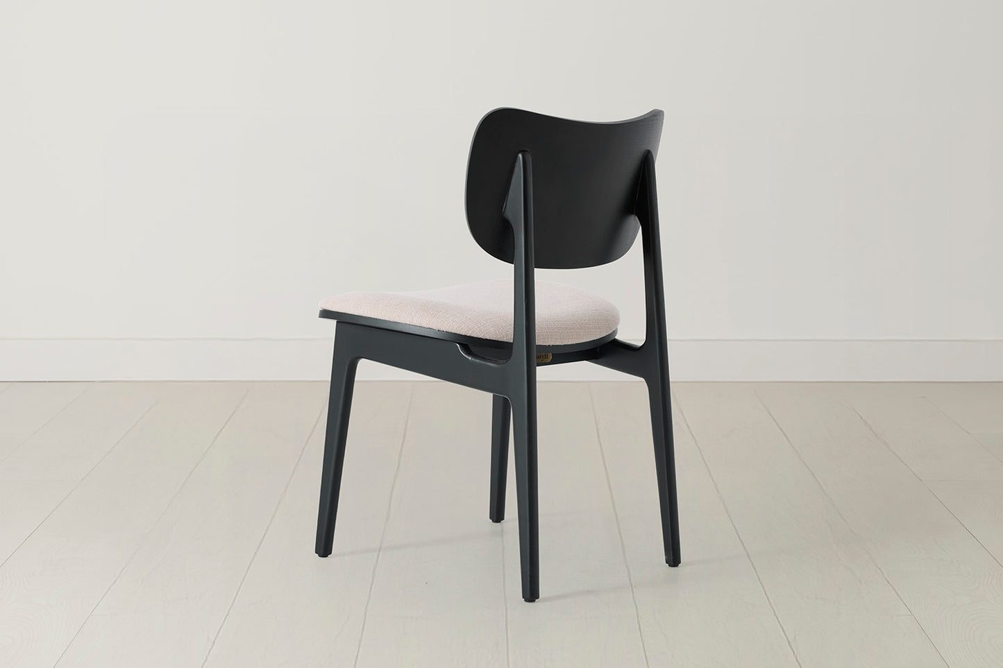 Dining Chair 02 (set of 2), Black / Oatmeal
