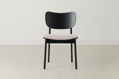 Dining Chair 02 (set of 2), Black / Oatmeal