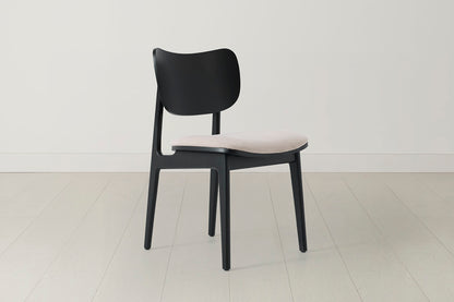 Dining Chair 02 (set of 2), Black / Oatmeal
