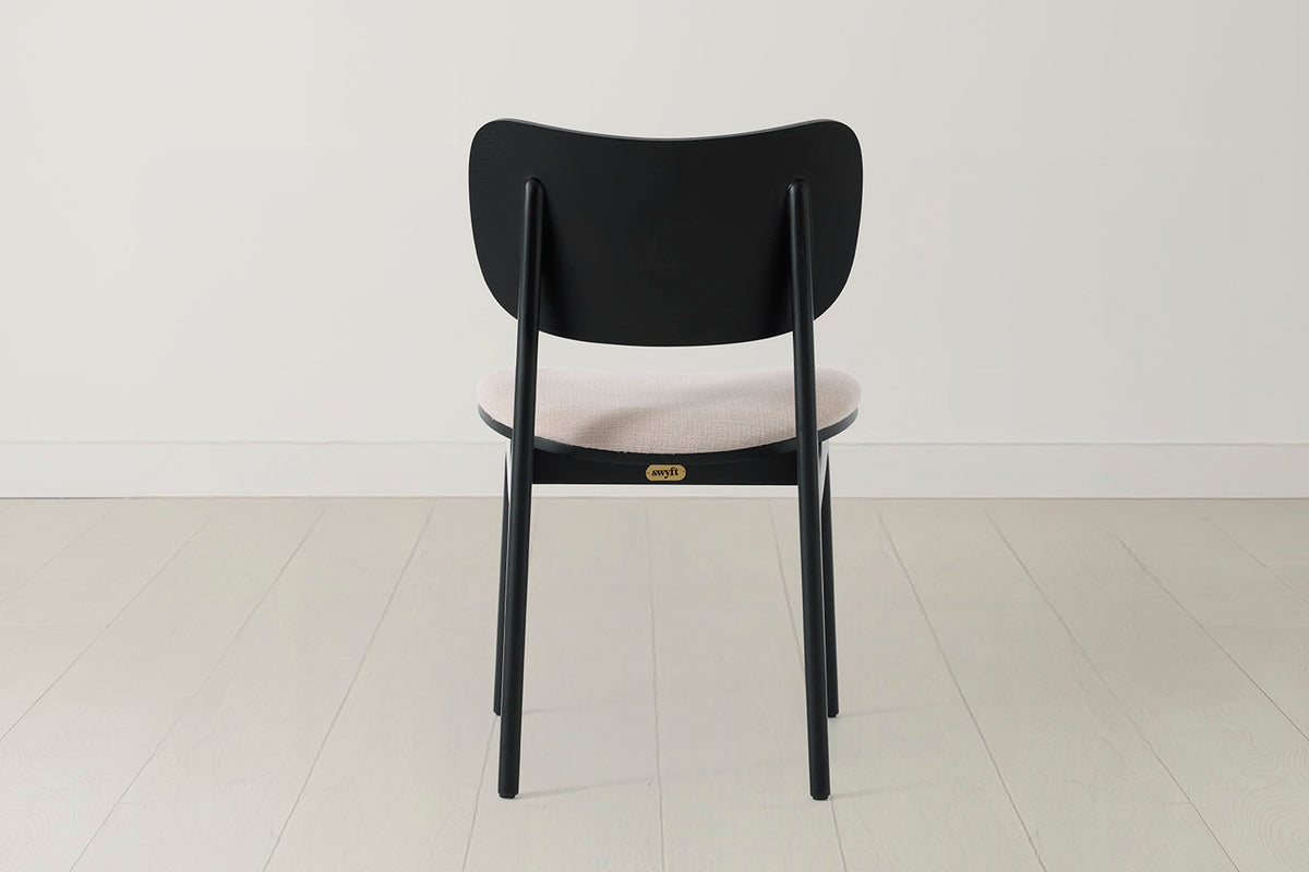 Dining Chair 02 (set of 2), Black / Oatmeal