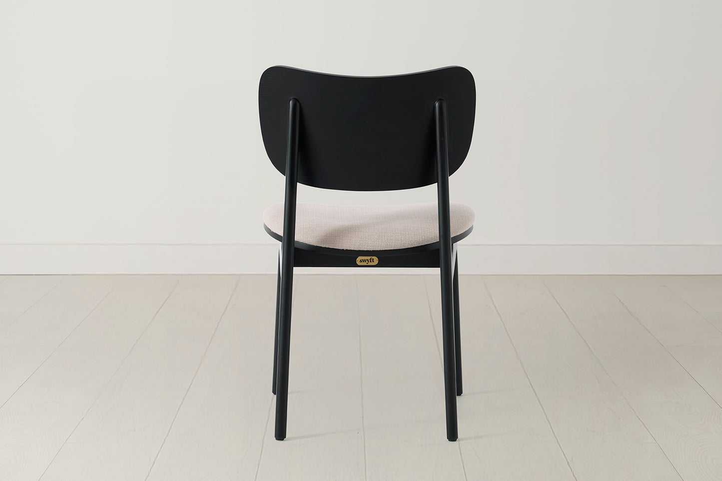Dining Chair 02 (set of 2), Black / Oatmeal