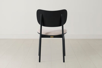 Dining Chair 02 (set of 2), Black / Oatmeal