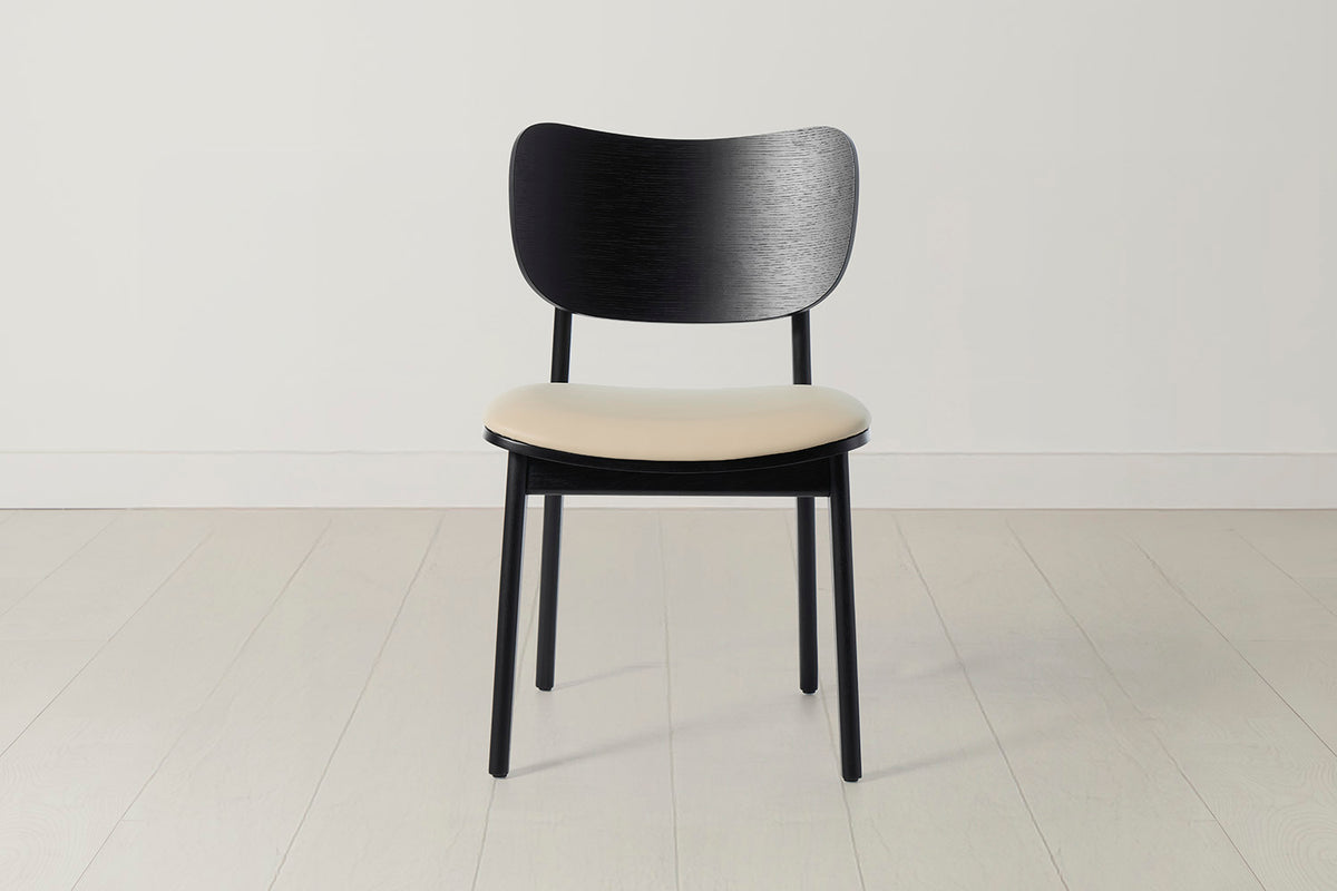 Dining Chair 02 (set of 2), Black / Oyster