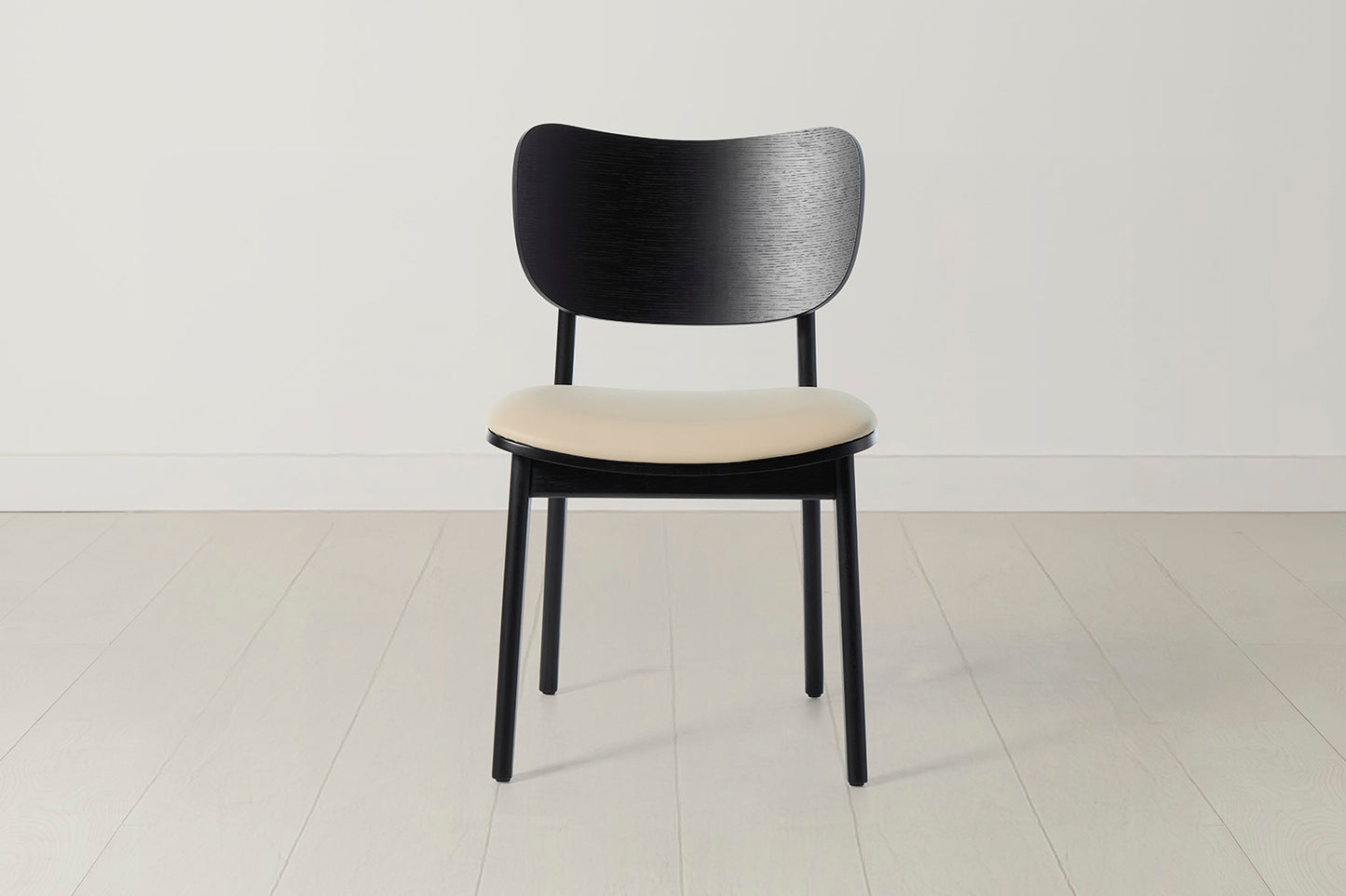 Dining Chair 02 (set of 2), Black / Oyster