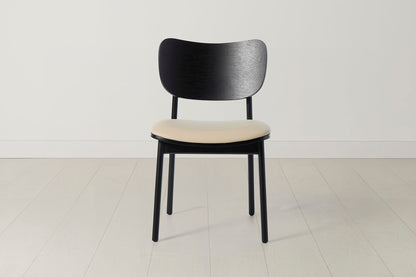 Dining Chair 02 (set of 2), Black / Oyster