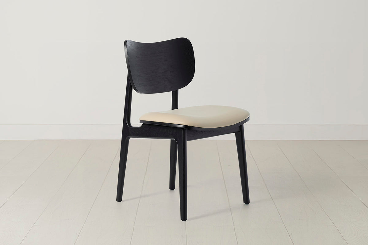 Dining Chair 02 (set of 2), Black / Oyster
