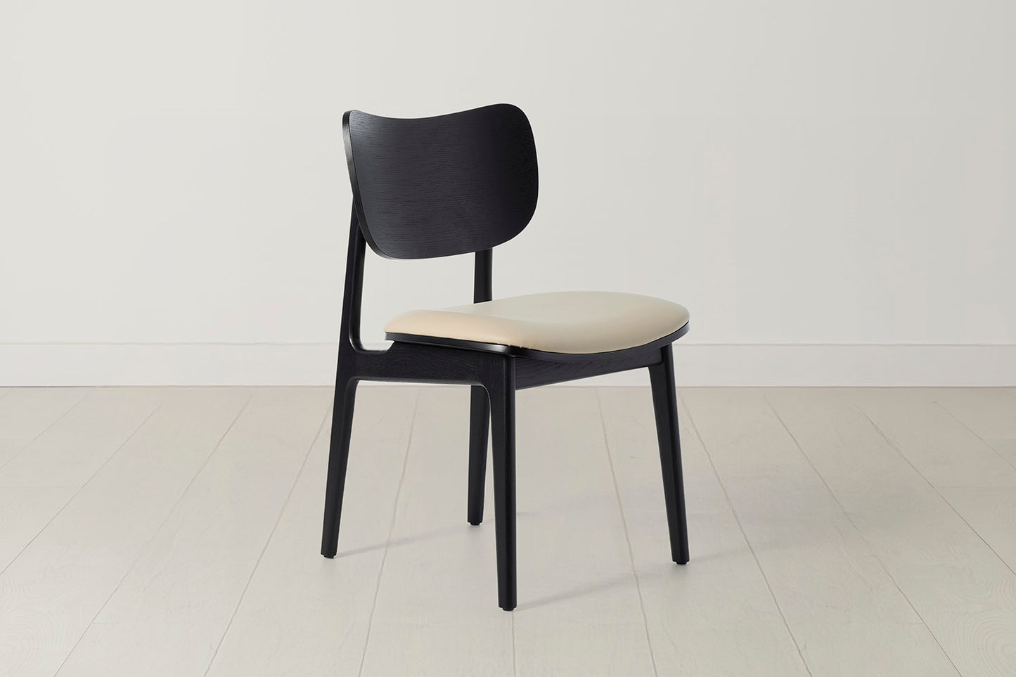Dining Chair 02 (set of 2), Black / Oyster