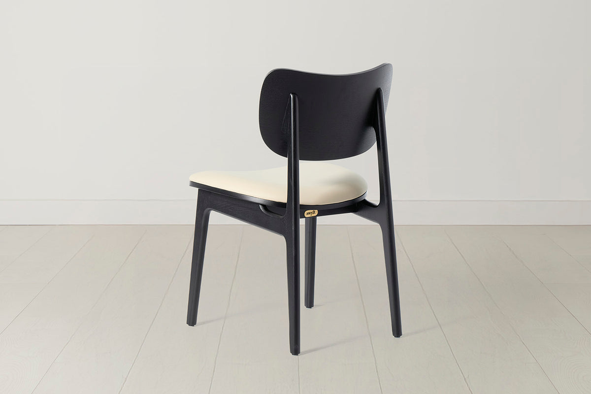 Dining Chair 02 (set of 2), Black / Oyster