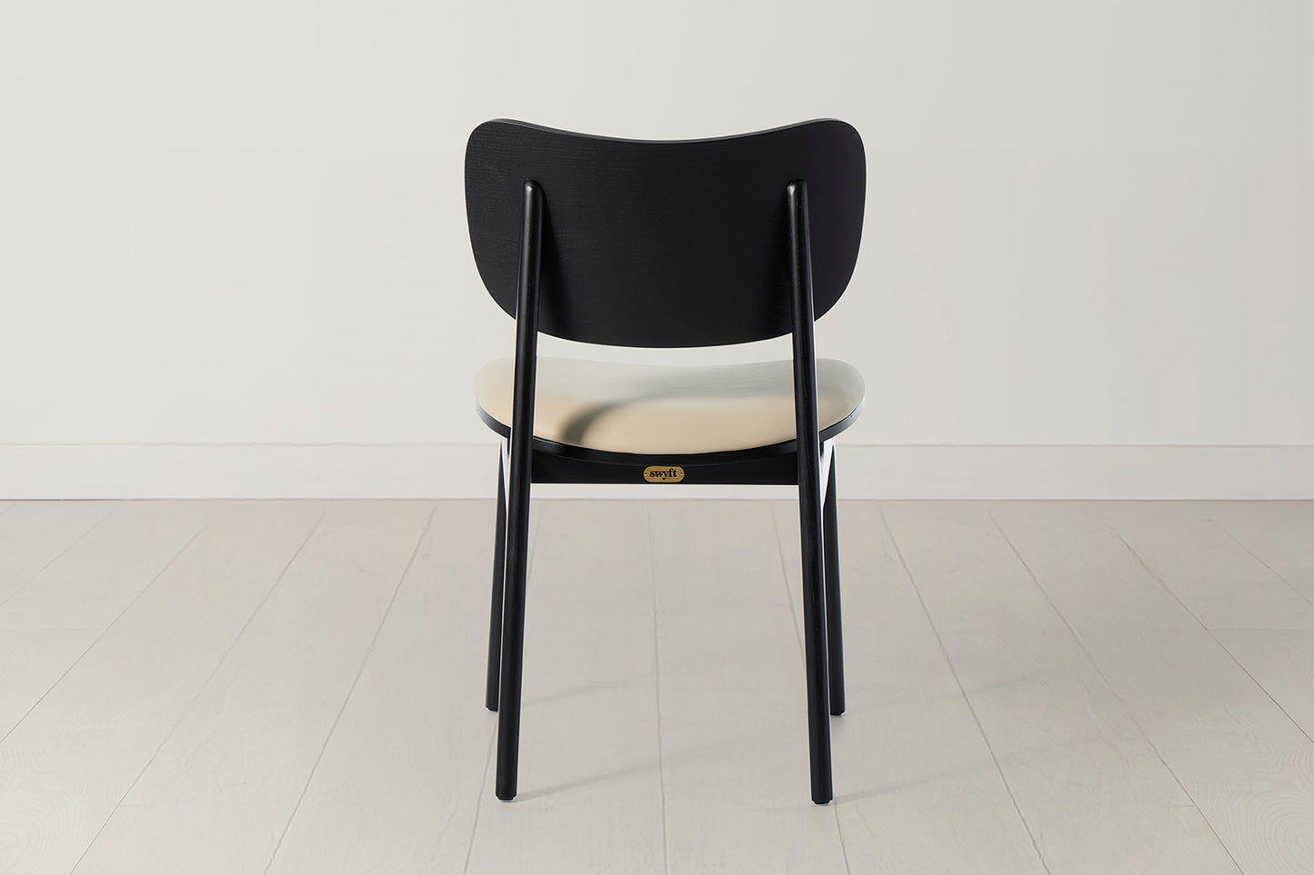 Dining Chair 02 (set of 2), Black / Oyster
