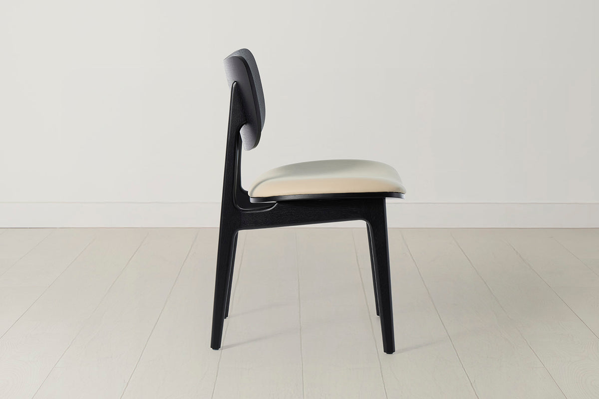Dining Chair 02 (set of 2), Black / Oyster
