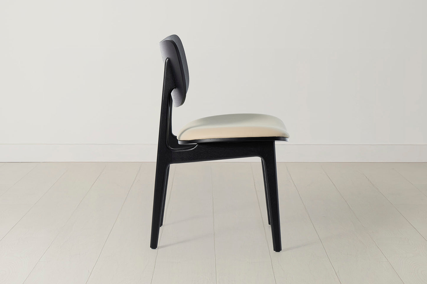 Dining Chair 02 (set of 2), Black / Oyster