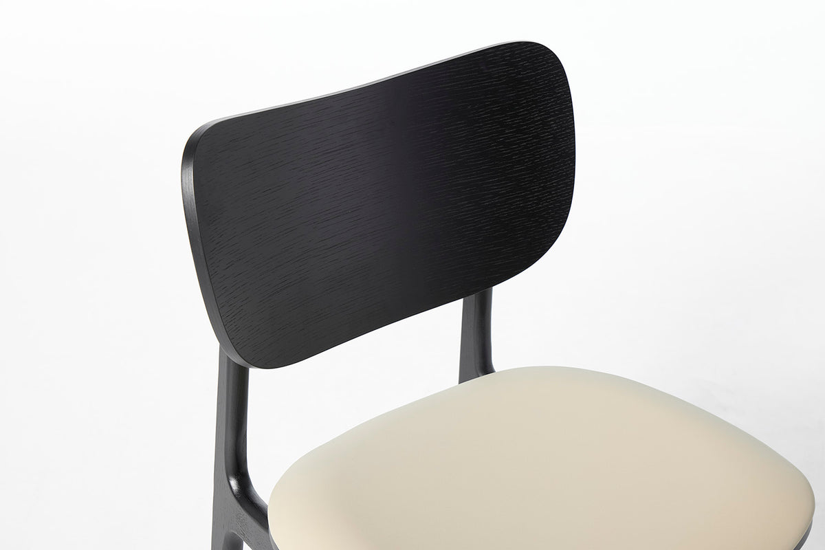 Dining Chair 02 (set of 2), Black / Oyster