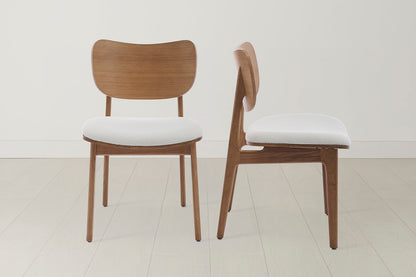 Dining Chair 02 (set of 2), Oak / Ivory