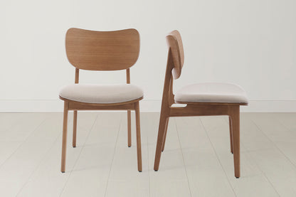 Dining Chair 02 (set of 2), Oak / Oatmeal