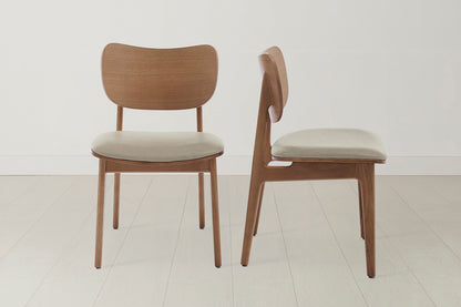 Dining Chair 02 (set of 2), Oak / Oyster