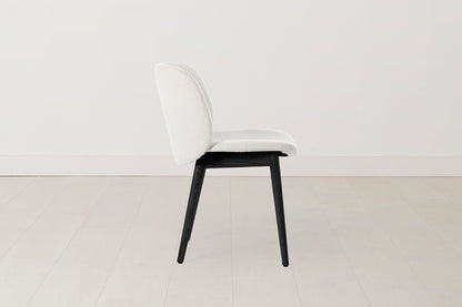 Dining Chair 04 (Set of 2), Black Legs / Ivory