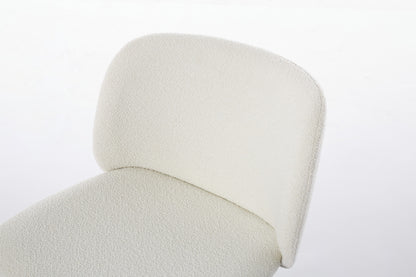 Dining Chair 04 (Set of 2), Black Legs / Ivory