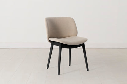 Dining Chair 04 (Set of 2), Black Legs / Oatmeal