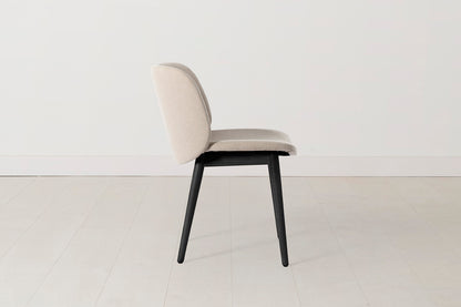 Dining Chair 04 (Set of 2), Black Legs / Oatmeal
